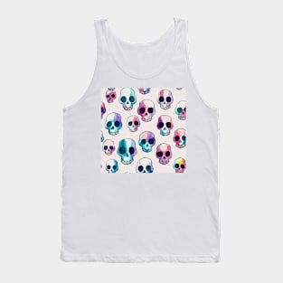 Watercolor skull pattern Tank Top